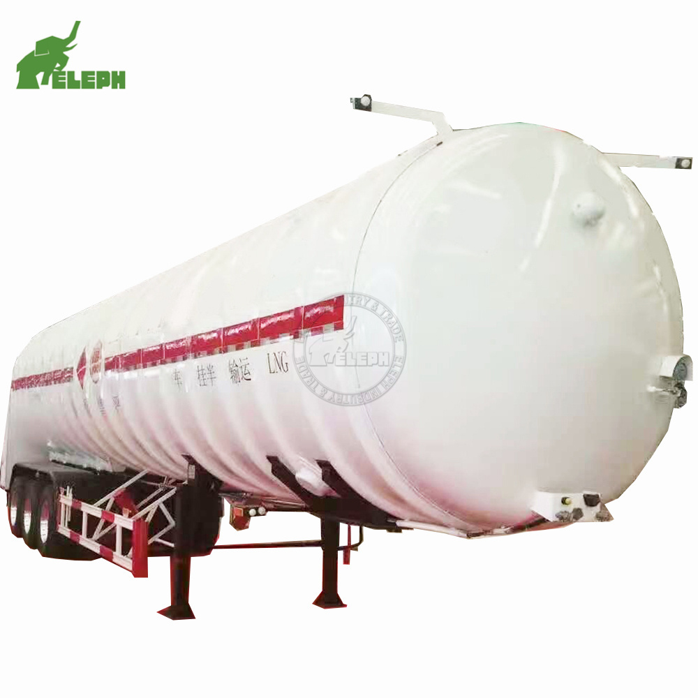 3 Axle LNG Cryogenic  Tanker Transports Iso Tank Truck Semi Trailers For Sale In Africa