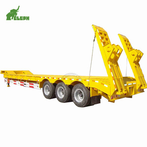 High Quality 3 Axles Horse Gooseneck Low Bed/ Lowbed Semi Truck Trailer