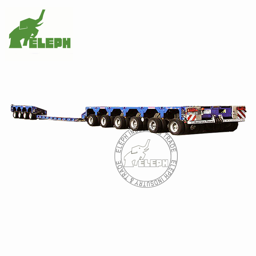 Heavy Hydraulic Multi Axles Low Bed Self Propelled Modular Transporter Lowboy Truck Trailer