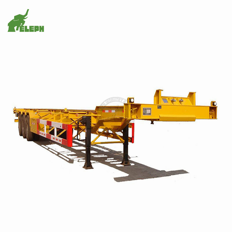 Factory Price Container Carrier Truck Trailer 3 Axle 20 Ft 40 Feet Skeleton Container Chassis Semi Truck Trailers