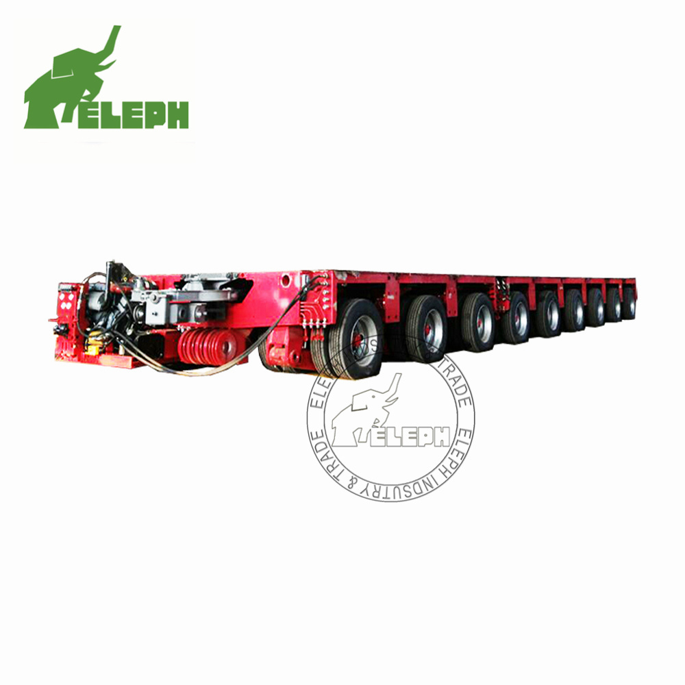 Self Propelled Transport Heavy Duty Hydraulic Multi-axis Steering Axles Modular Lowbed Semi Trailer