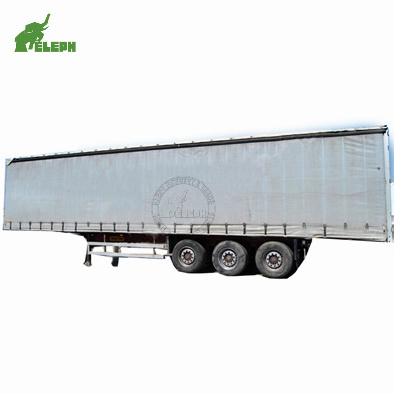 Heavy Duty Van Body Curtain Side Box Truck Semi Trailer Gooseneck Grain Trailer For Sale