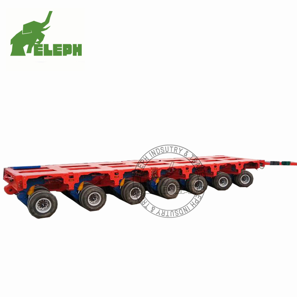 Transport Heavy Girder Modular Truck Multi Axles Self Propelled Low Bed Semi Trailer For Sale