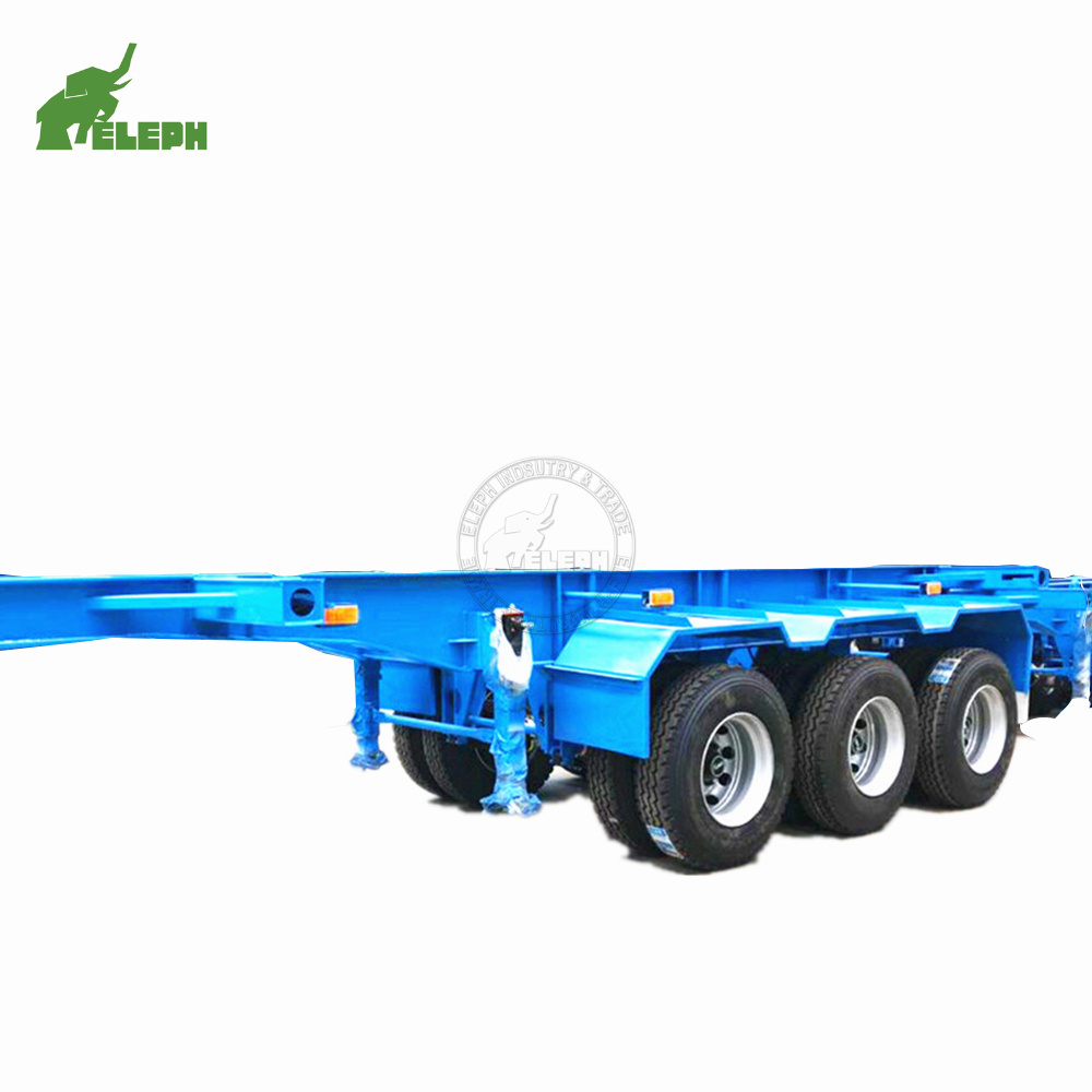 Factory selling 20 Feet To 40 Feet Container Chassis Sale 3 Axles Container Trailer Skeleton Semi Trailer Truckfor sale