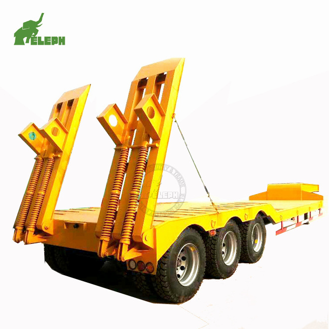 40 feet Gooseneck 15m Low Bed Trailer Dimensions Low Bed Flatbed Semi Trailer Air Suspension