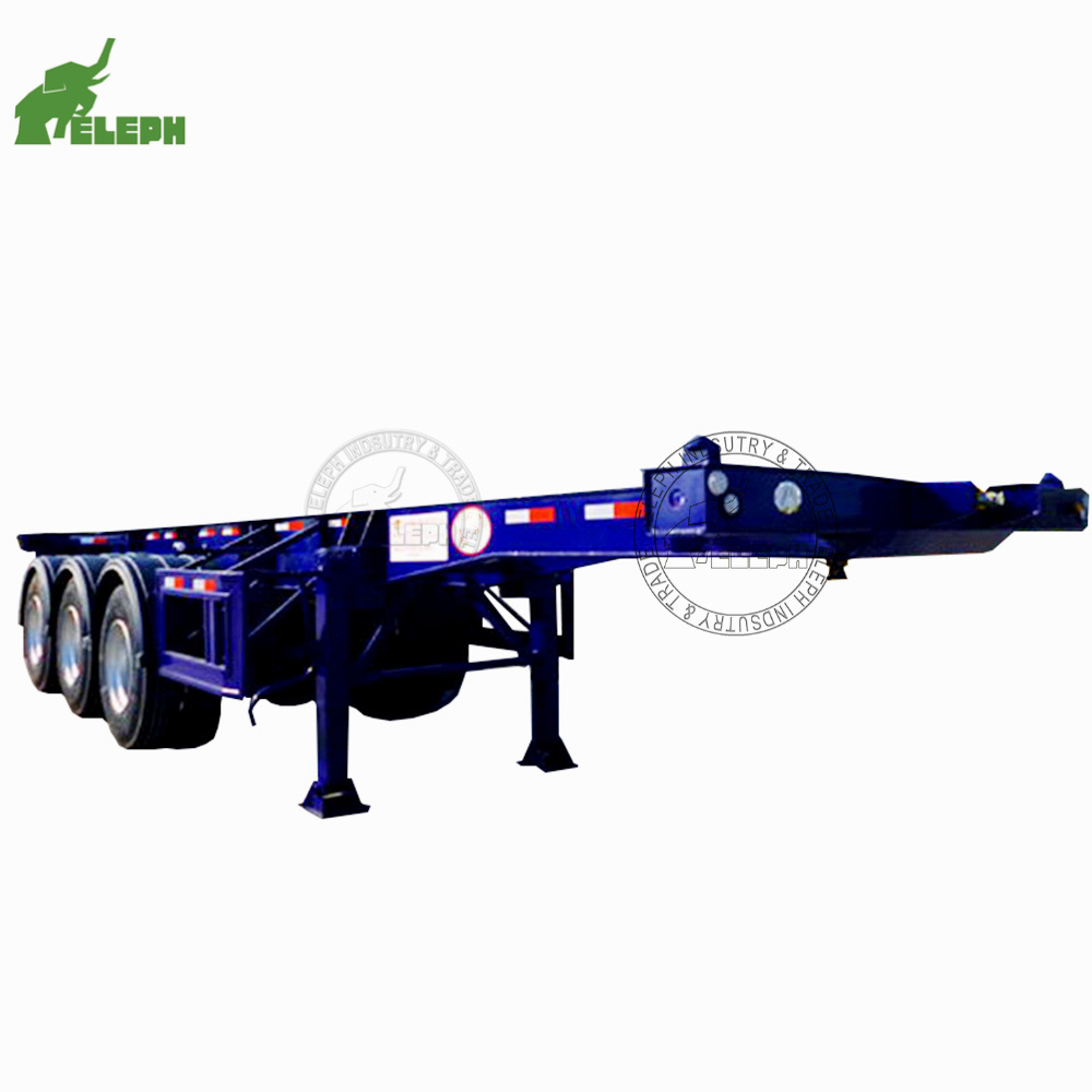 Skeleton Container Semi Trailer Chassis 3 Axle Container Trailer 20ft 40ft Container Chassis Trailer Truck