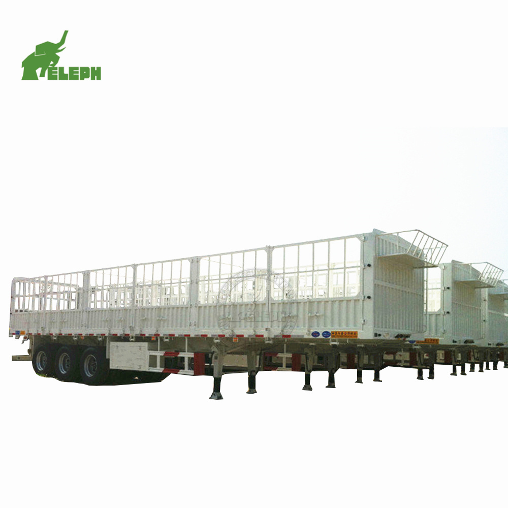 China Manufacture 3 Axl 13M Double Deck Livestock Cattle Transport Stake Fence Cargo Trailer