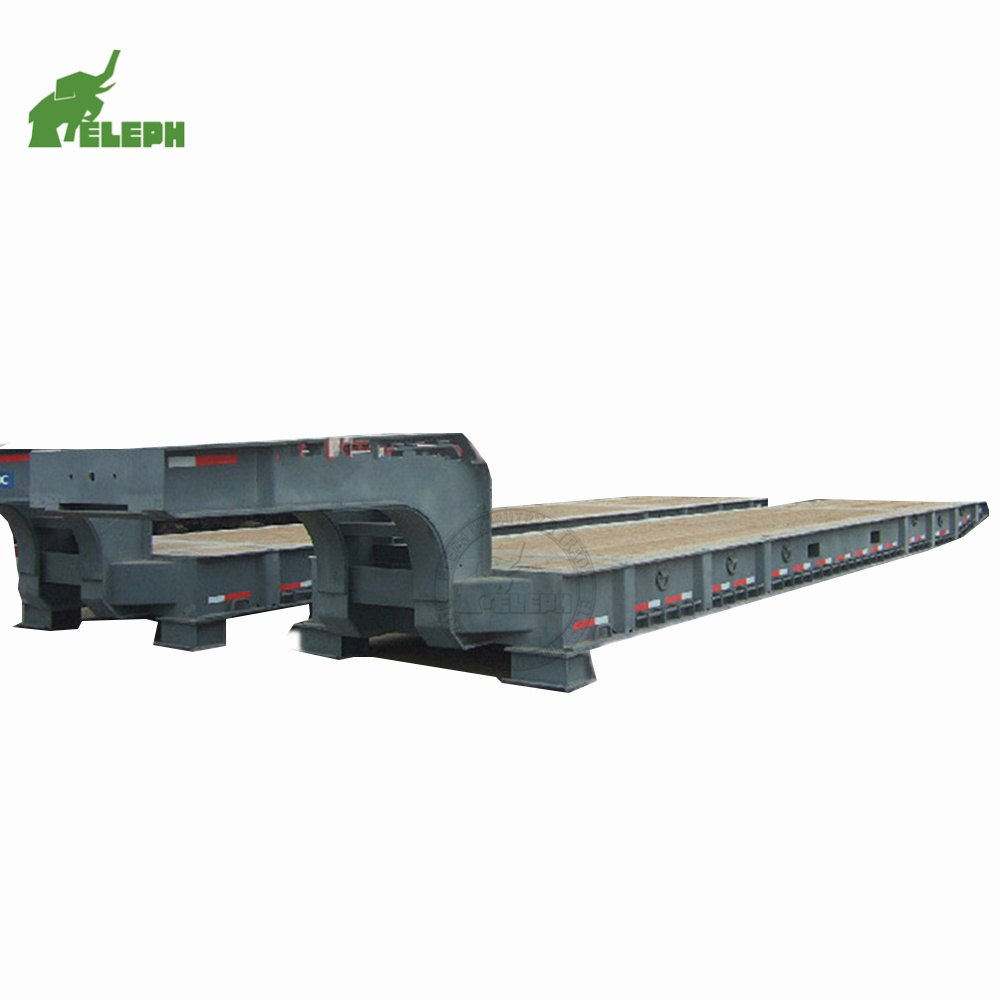 Gooseneck Platform Deck Wooden Floor Port Terminal Roro trailer Roll Mafi semitrailer Low Boy Semi Trailers