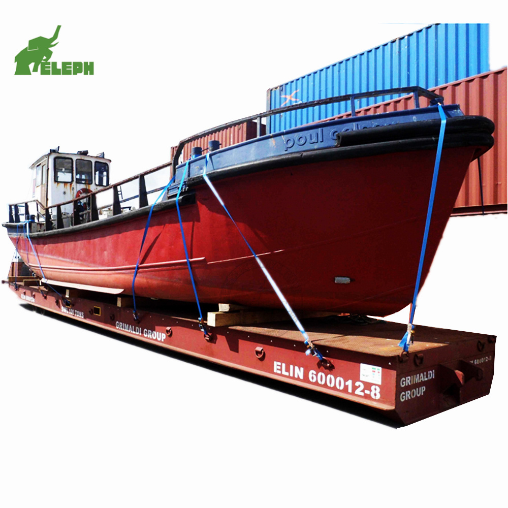 Port Using 20/40Ft 120 Ton Roro Boat Low Bed Transport Trailer 40Ft Roll Mafi Trailer