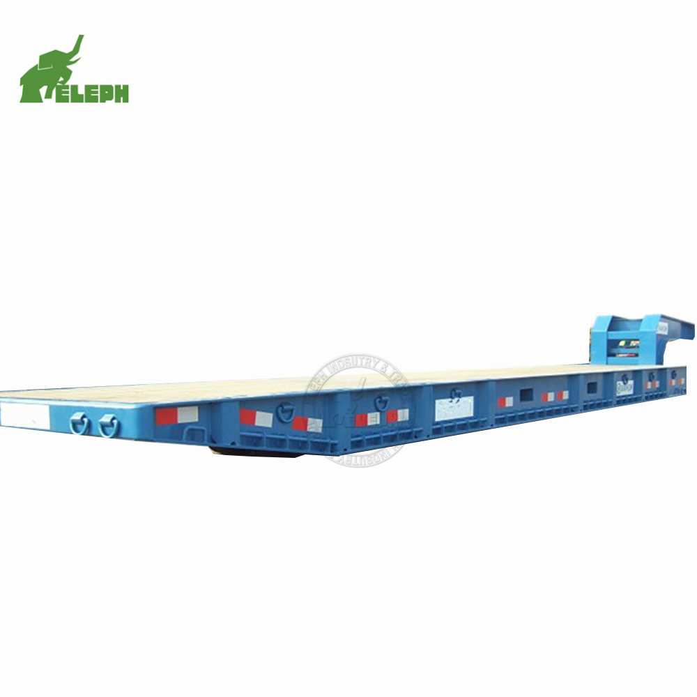 China Manufactured 60 ton 80t-100 ton roro boat low bed transport trailer 40ft roll mafi trailer