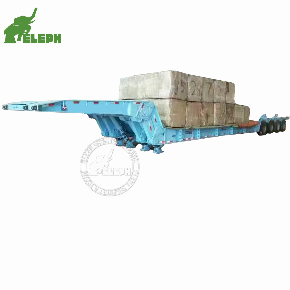 40 Feet Flatbed Trailer 4 Axles-5 Axles Lowbed 80 Ton-100 Ton Low Flatbed Semi Trailer