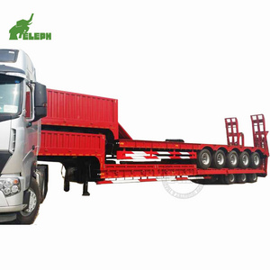 100 Ton 120 Ton Low Boy Deck Flatbed Container Gooseneck Excavator Transport Lowbed Truck Trailers