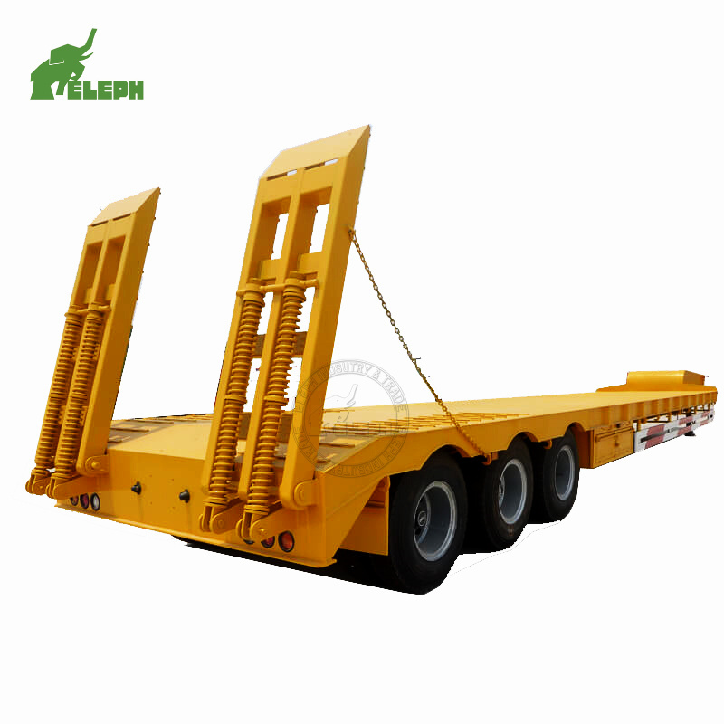 High Quality 3 Axles Horse Gooseneck Low Bed/ Lowbed Semi Truck Trailer