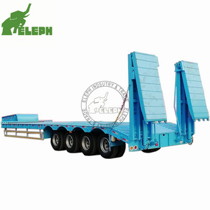 40 Feet Flatbed Trailer 4 Axles-5 Axles Lowbed 80 Ton-100 Ton Low Flatbed Semi Trailer