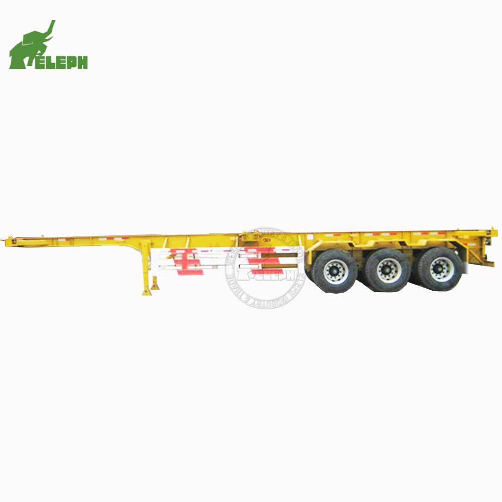 Factory Price Container Carrier Truck Trailer 3 Axle 20 Ft 40 Feet Skeleton Container Chassis Semi Truck Trailers