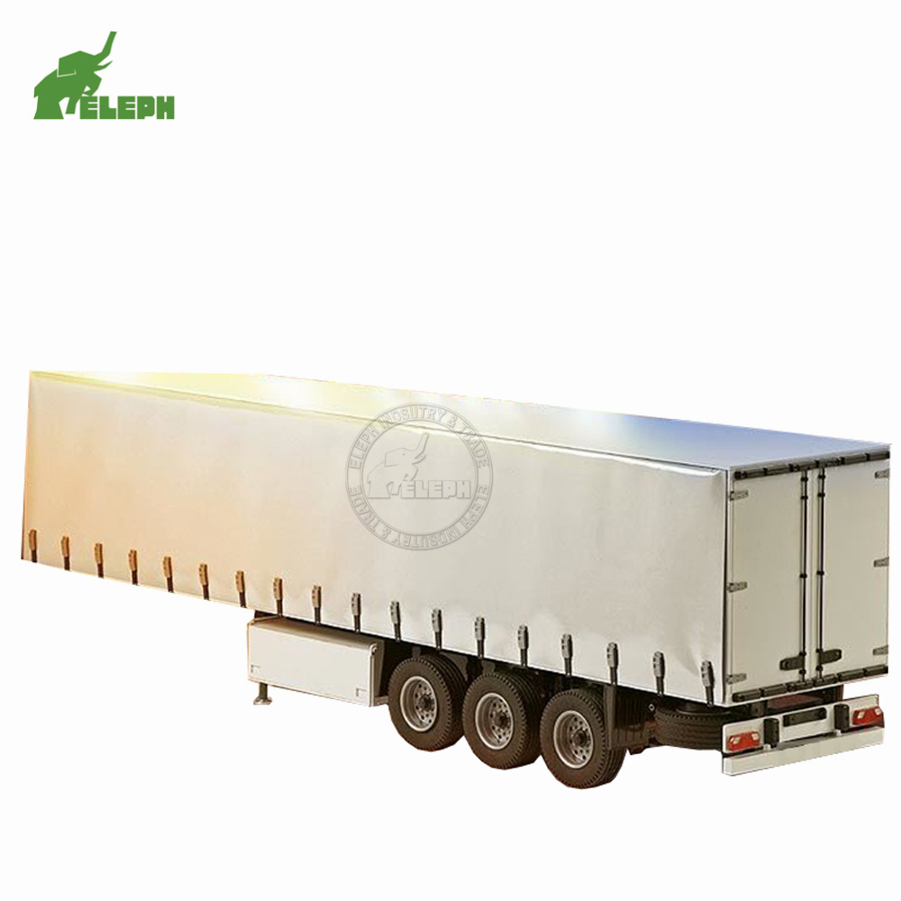 Heavy Duty Van Body Curtain Side Box Truck Semi Trailer Gooseneck Grain Trailer For Sale