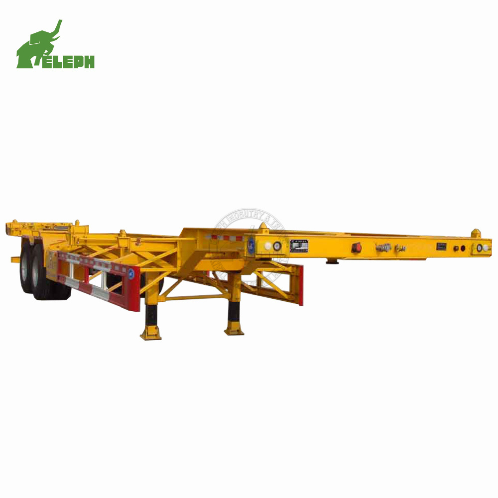 Factory Price Container Carrier Truck Trailer 3 Axle 20 Ft 40 Feet Skeleton Container Chassis Semi Truck Trailers