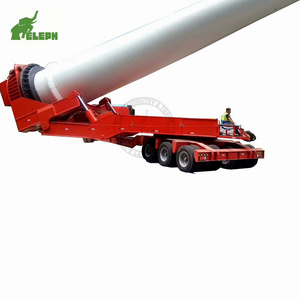 Wind Blade Trailer Steering Axles Windmill Turbine Lowbed Trailers For Sale