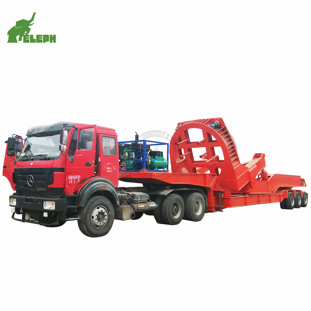 China Wind Blade Lowbed Trailer Steering Axles Windmill Turbine Trailers For Sale