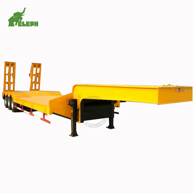 40 feet Gooseneck 15m Low Bed Trailer Dimensions Low Bed Flatbed Semi Trailer Air Suspension