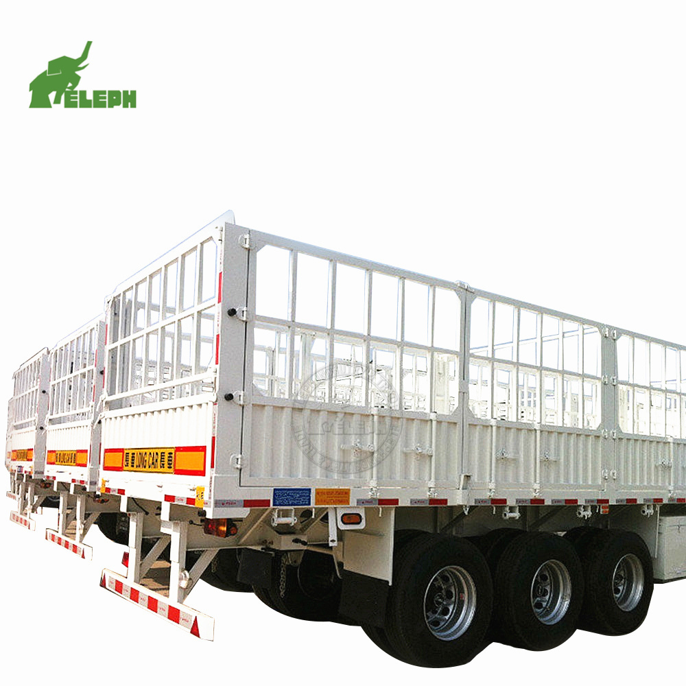 China Manufacture 3 Axl 13M Double Deck Livestock Cattle Transport Stake Fence Cargo Trailer