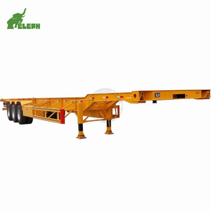 Factory Price Container Carrier Truck Trailer 3 Axle 20 Ft 40 Feet Skeleton Container Chassis Semi Truck Trailers