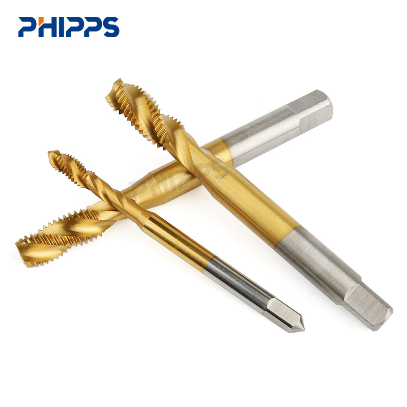 PHIPPS wholesale solid carbide taps DIN371 DIN376 M10*1.5 cutting straight spiral flute screw machine HSSE tap