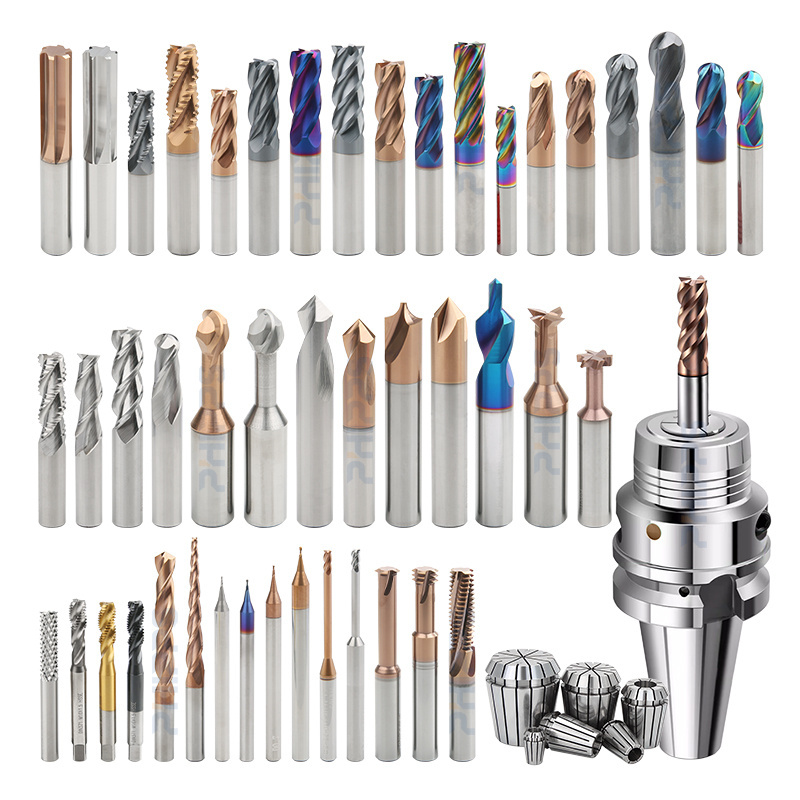 HRC45/55/65 2/3/4 flutes indexable micro Custom Tungsten carbide end mill CNC cutting tools CNC milling cutters for metal