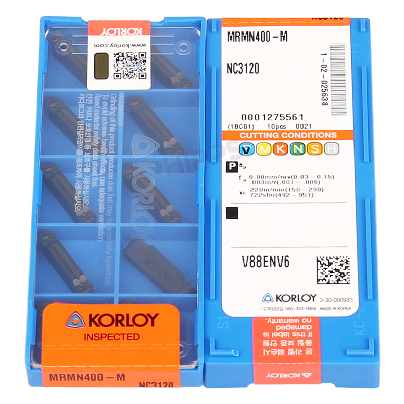 100% original korloys carbide insert cutting tool MRMN300-M MRMN400-M NC3120 groove turning insert