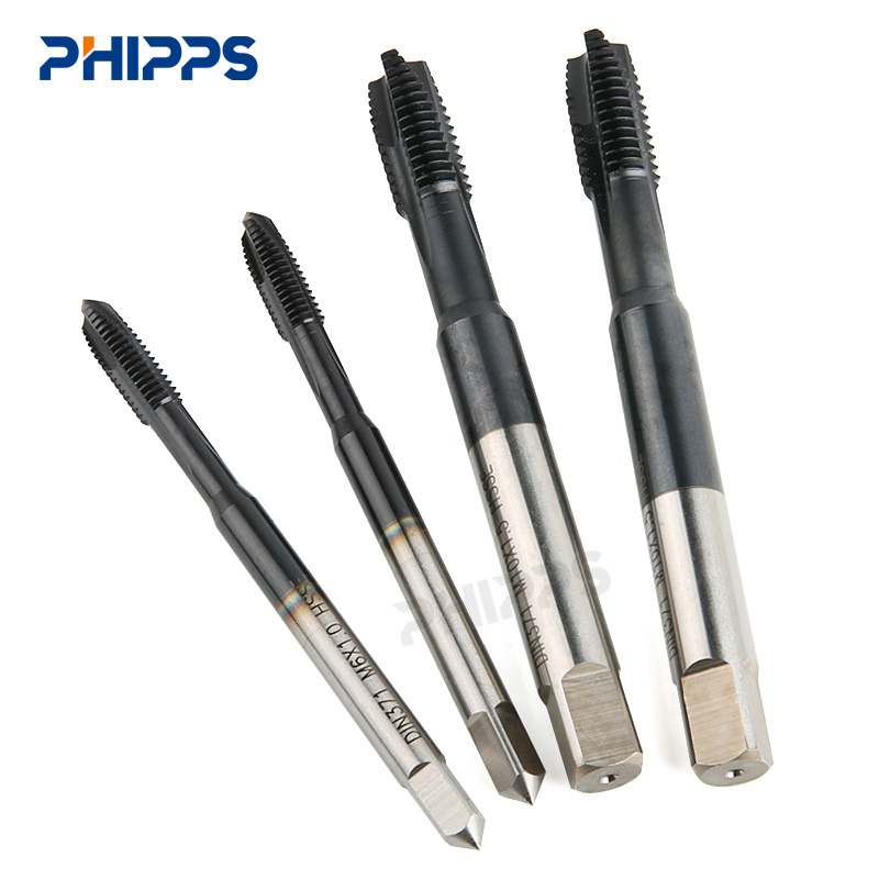 PHIPPS solid carbide M14 left hand thread tap M18 spiral flute point tap DIN371 DIN376 HSS HSSE straight flute tap