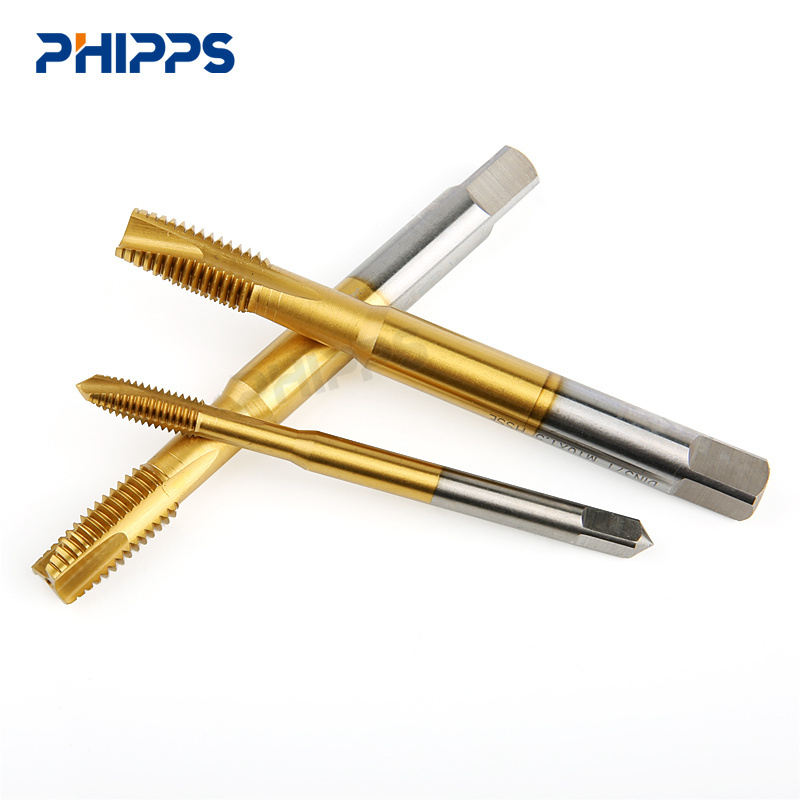 PHIPPS solid carbide M14 left hand thread tap M18 spiral flute point tap DIN371 DIN376 HSS HSSE straight flute tap