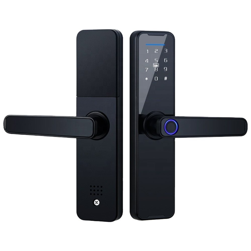 Phipulo Tuya 8 Languages RFID Card Remote Unlocking Smart Door Locks Fingerprint Lock Smart Biometric Fingerprint Door Lock