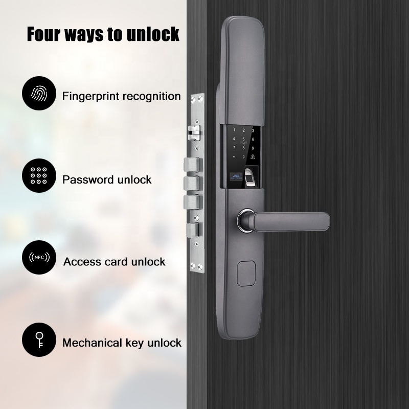 Phipulo Electric Lock For Entry Door Smart Fingerprint Lock Entry Door Intelligent Digital Electronic Smart Door Lock