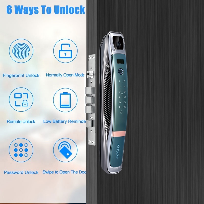 PHIPULO Fully Automatic Digital Biometrics Lock Home Anti-theft Fingerprint Smart Electronic Gate Lock