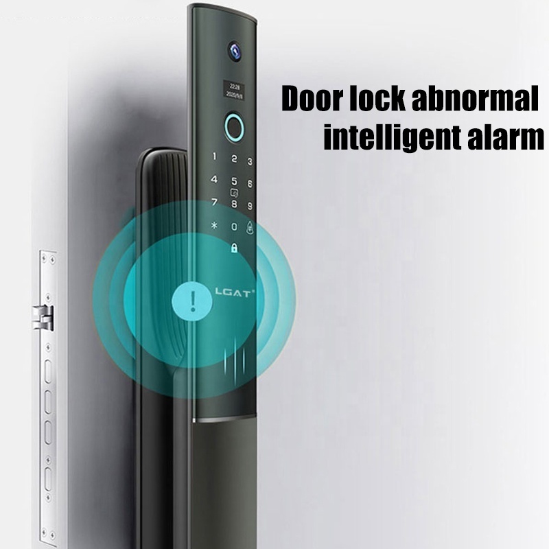 PPD APP Remote Control Full Digital Password Electronic Fingerprint RFID Card Smart Door Lock With Emergency Battery