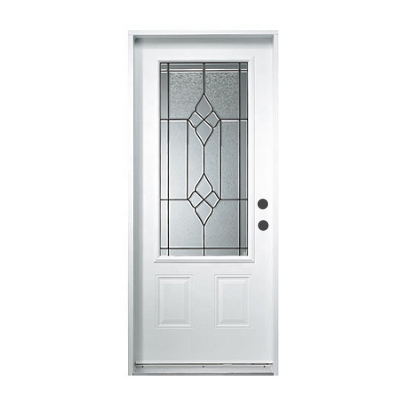 American Steel Doors Panel  Security Metal Door Interior Swing Knock-down Frame 6 Panel Steel Panel Door