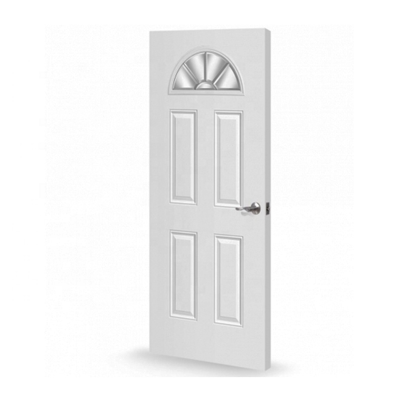 American Steel Doors Panel  Security Metal Door Interior Swing Knock-down Frame 6 Panel Steel Panel Door