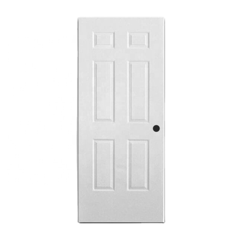 American Steel Doors Panel  Security Metal Door Interior Swing Knock-down Frame 6 Panel Steel Panel Door