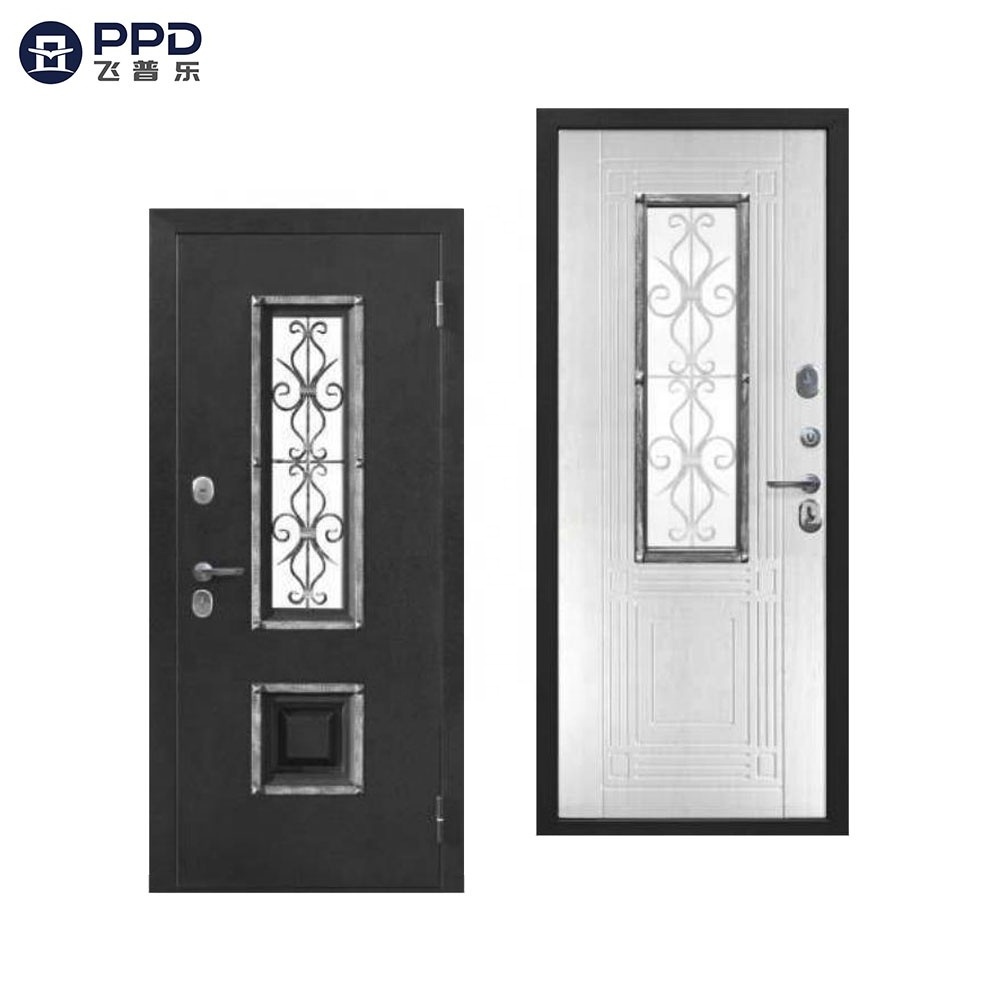 Main Good Quality Entrance Armored Russia Door Soundproof Panel Model Design Steel Security Door For Home