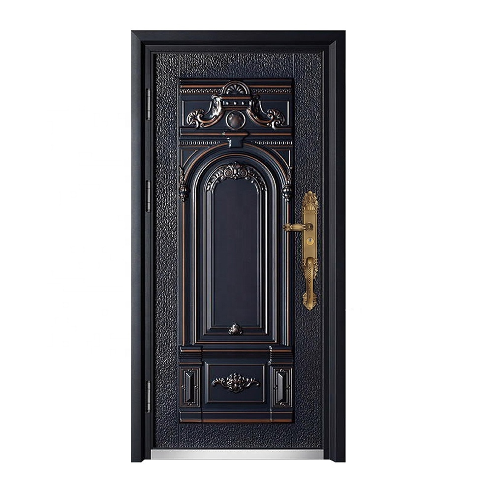 Hot-Sale House Main Gate Designs Cast Aluminum Steel Door Luxury Entry Door Exterior Main Entrance Door