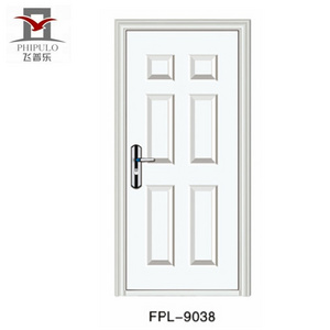 White American Style Steel Door Security Bedroom Door Designs