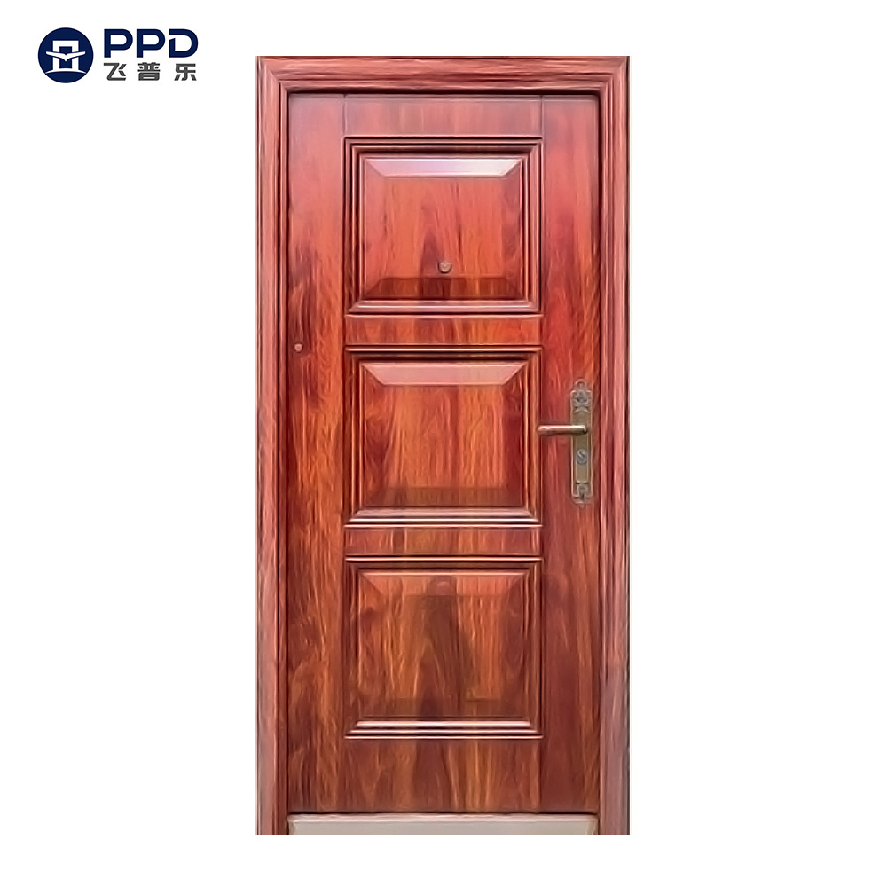 Latest Model Used Commercial Double Steel Doors French Exterior Shop Selling Security Steel Doors