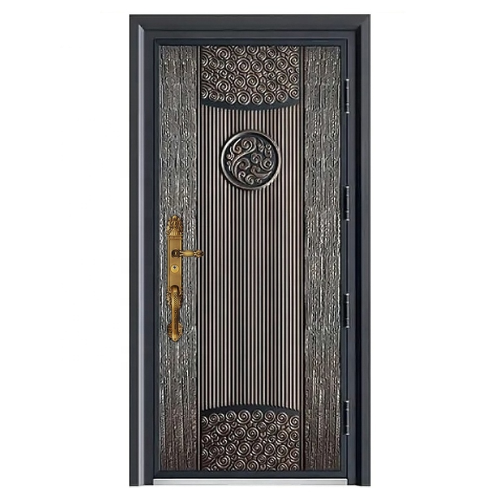 Hot-Sale House Main Gate Designs Cast Aluminum Steel Door Luxury Entry Door Exterior Main Entrance Door