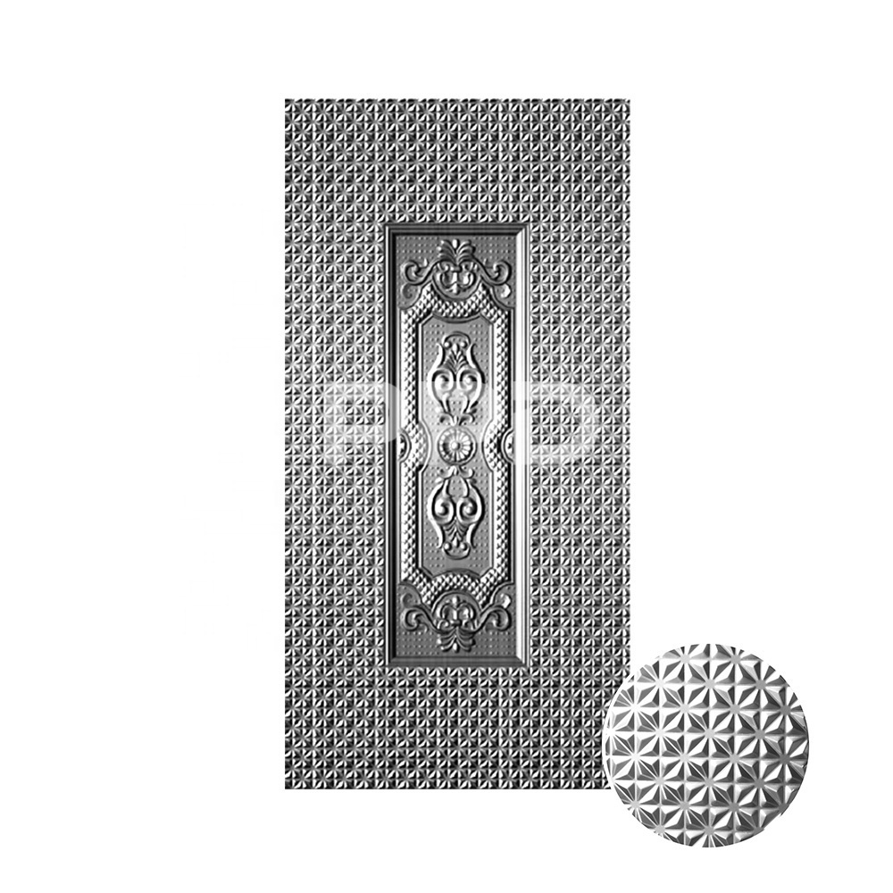 Armored Style Textured Sheet Metal Door Skin Stamped Design Steel Door Skin For Making Doors