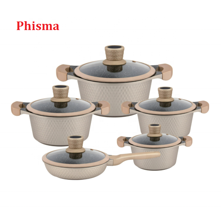 Kitchen utensils hot selling aluminum cookware non stick cooking pots set wholesale nonstick cookware set