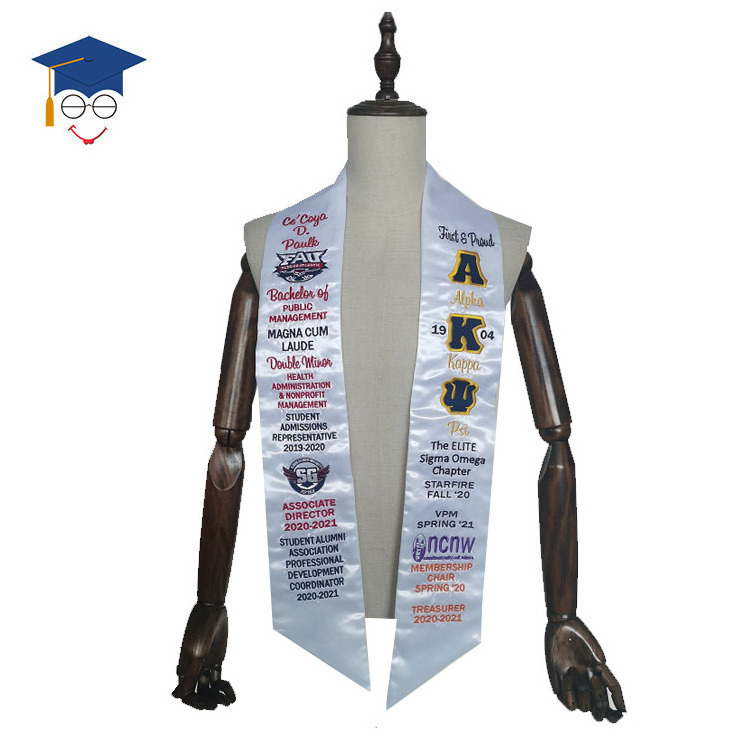 Graduation Stole Embroidery Sash for Students 72