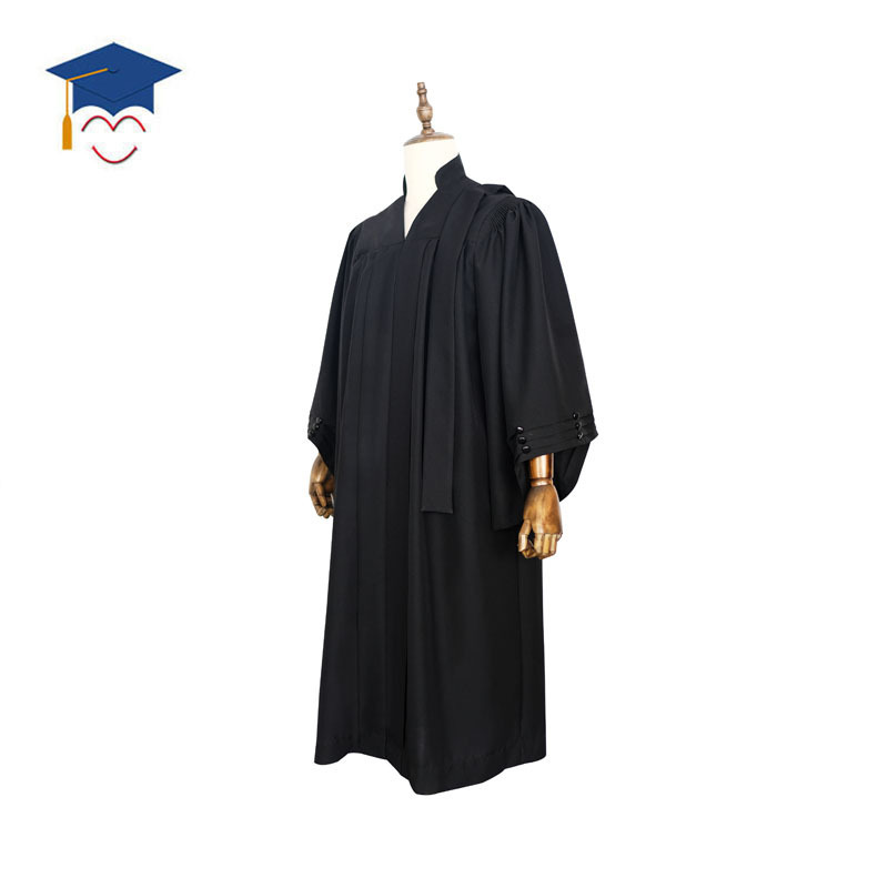 Hot sells traditional black lawyer robe and barrister gown