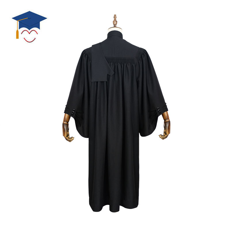 Hot sells traditional black lawyer robe and barrister gown