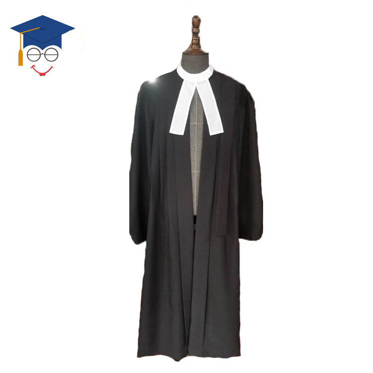 Deluxe Custom Barrister Robe/lawyer gown/lawyer robe with lawyer ties