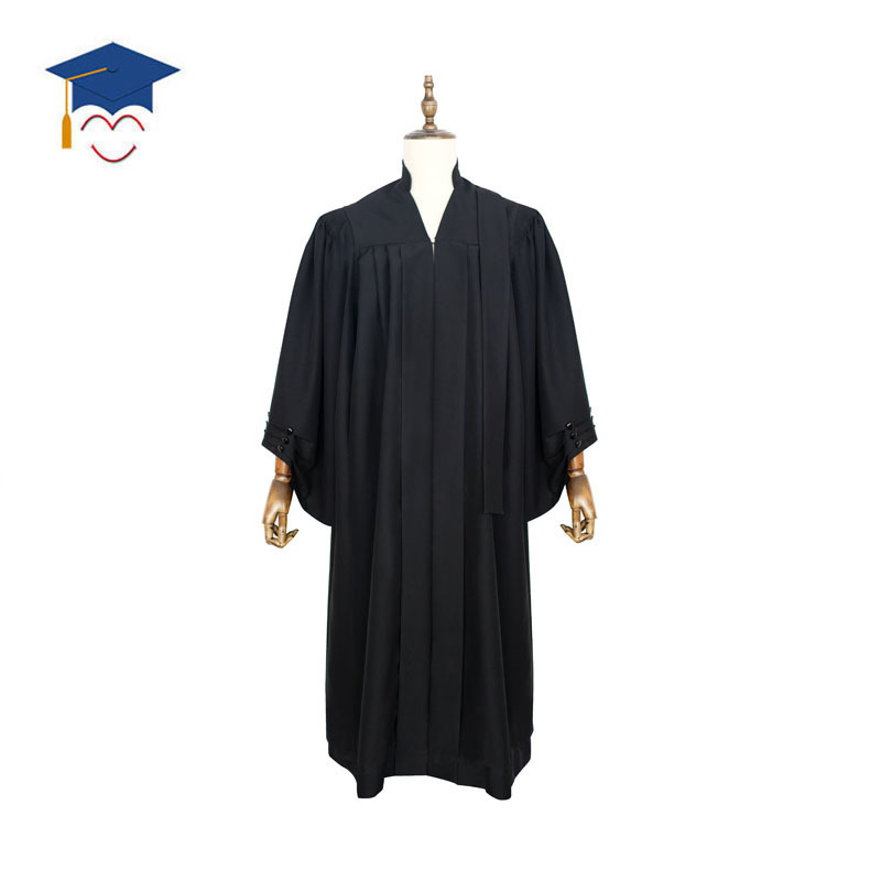 2021 Classica  Black matte lawyer robe/lawyer gown law school graduation gown